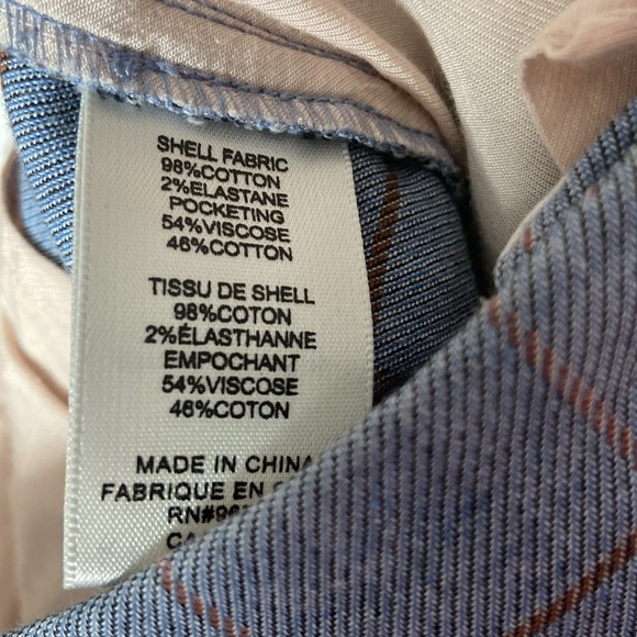 Rebecca Taylor- Windowpane High Rise Crop Twill Pants - Picture 12 of 13